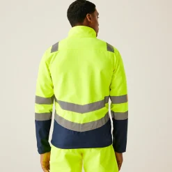 Men's Hi-Vis 2-Layer Softshell Jacket | Yellow Navy
