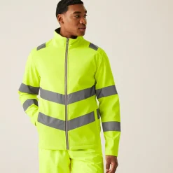 Men's Hi-Vis Pro Contract Ablaze 2 Layer Softshell Jacket | Yellow