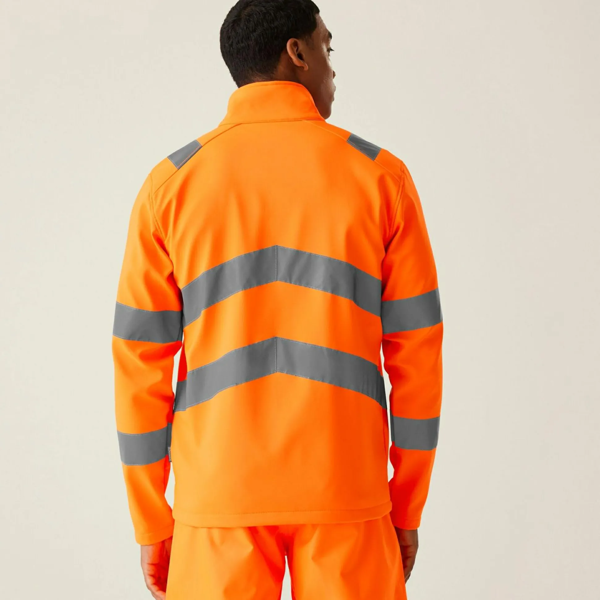 Men's Hi-Vis Pro Contract Ablaze 2 Layer Softshell Jacket | Orange