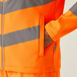 Men's Hi-Vis Pro Contract Ablaze 2 Layer Softshell Jacket | Orange