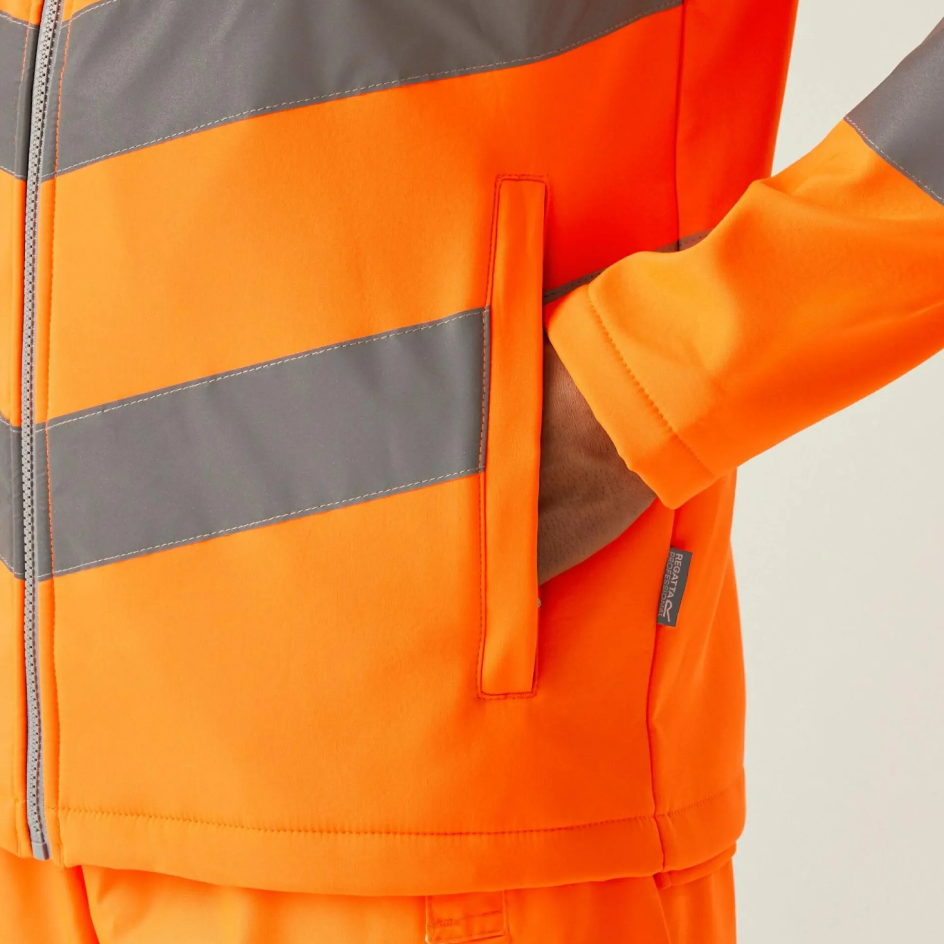 Men's Hi-Vis Pro Contract Ablaze 2 Layer Softshell Jacket | Orange