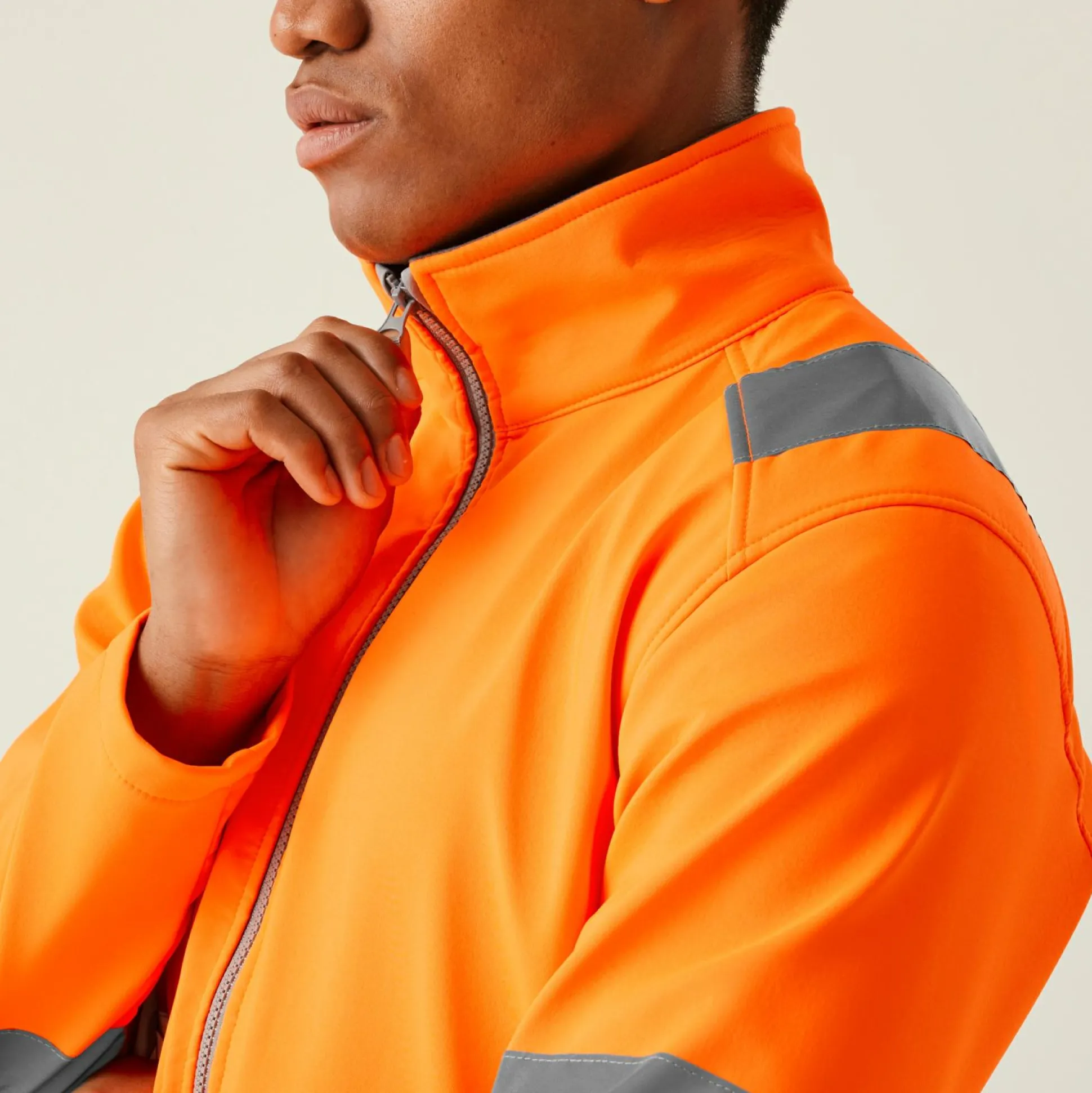 Men's Hi-Vis Pro Contract Ablaze 2 Layer Softshell Jacket | Orange