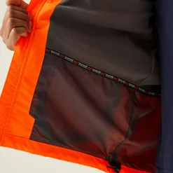 Men's Hi-Vis Waterproof Reflective Hooded Jacket | Orange Grey