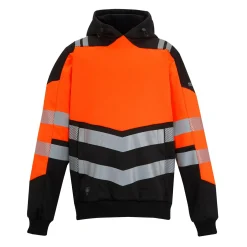 Men's Hi-Vis X Pro Hoodie - Class 2 | Black Orange