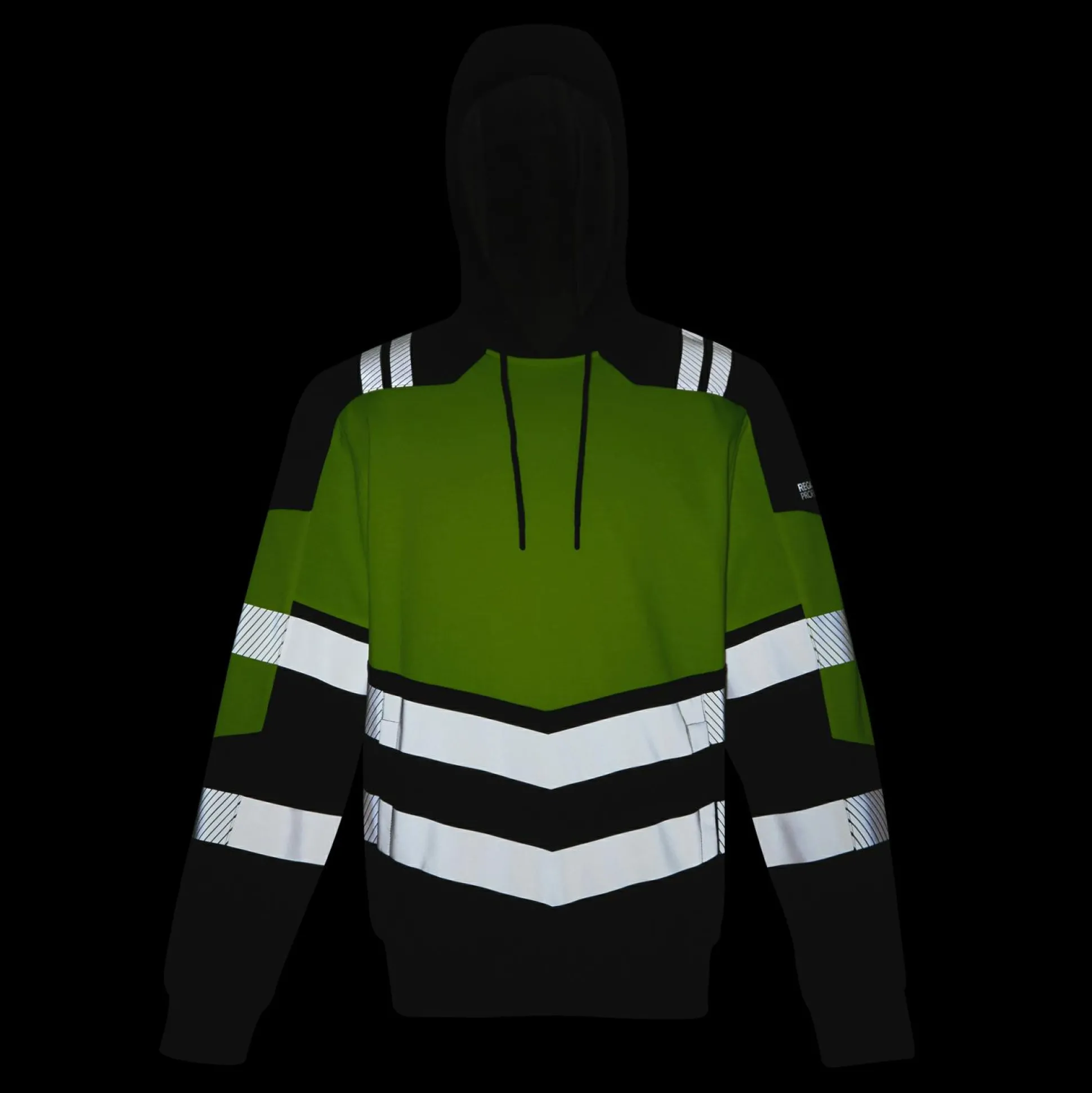 Men's Hi-Vis X Pro Hoodie - Class 2 | Black Yellow