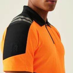 Men's Hi-Vis X-Pro Polo - Class 1 | Black Orange