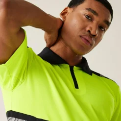 Men's Hi-Vis X-Pro Polo - Class 1 | Black Yellow