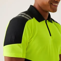 Men's Hi-Vis X-Pro Polo - Class 1 | Black Yellow