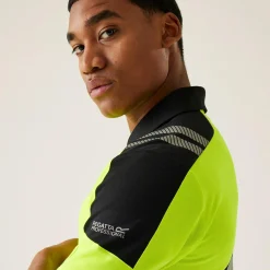 Men's Hi-Vis X-Pro Polo - Class 1 | Black Yellow
