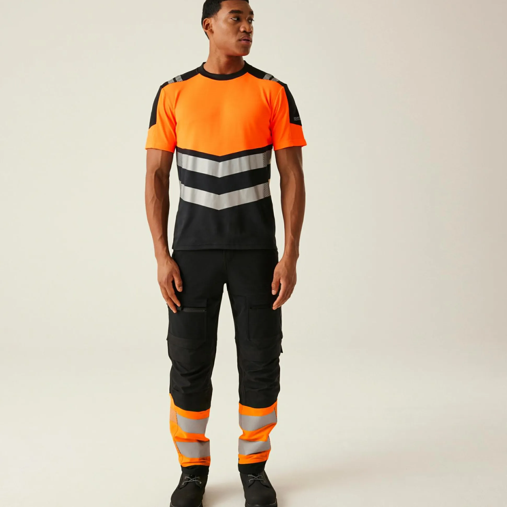 Men's Hi-Vis X-Pro T-shirt - Class 1 | Black Orange