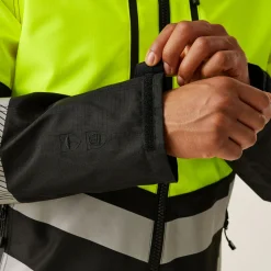 Men's Hi-VIS X-PRO Waterproof Shell Jacket - Class 2 | Black Yellow