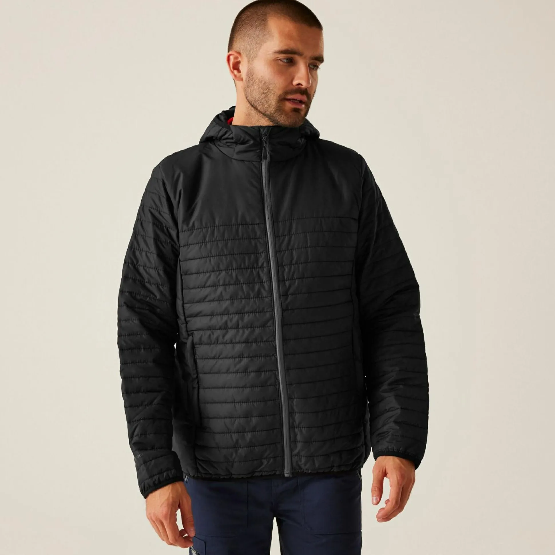 Men's H/M Insulated Hooded Jacket | Black