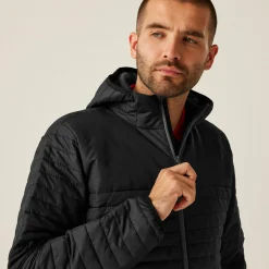 Men's H/M Insulated Hooded Jacket | Black