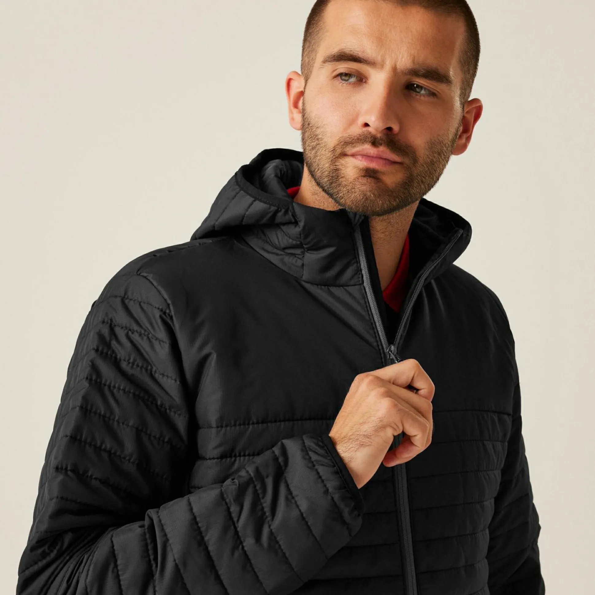 Men's H/M Insulated Hooded Jacket | Black