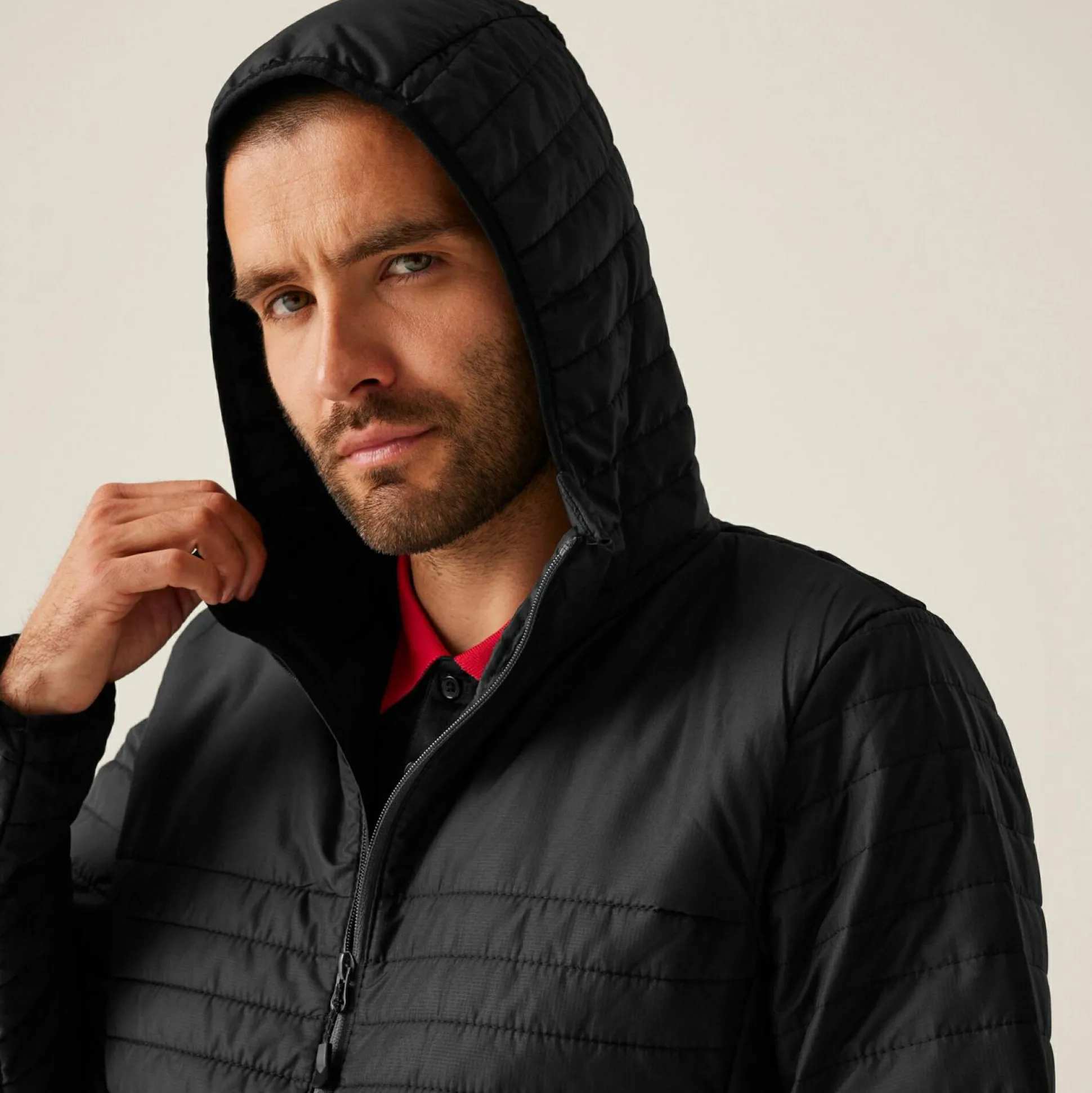 Men's H/M Insulated Hooded Jacket | Black