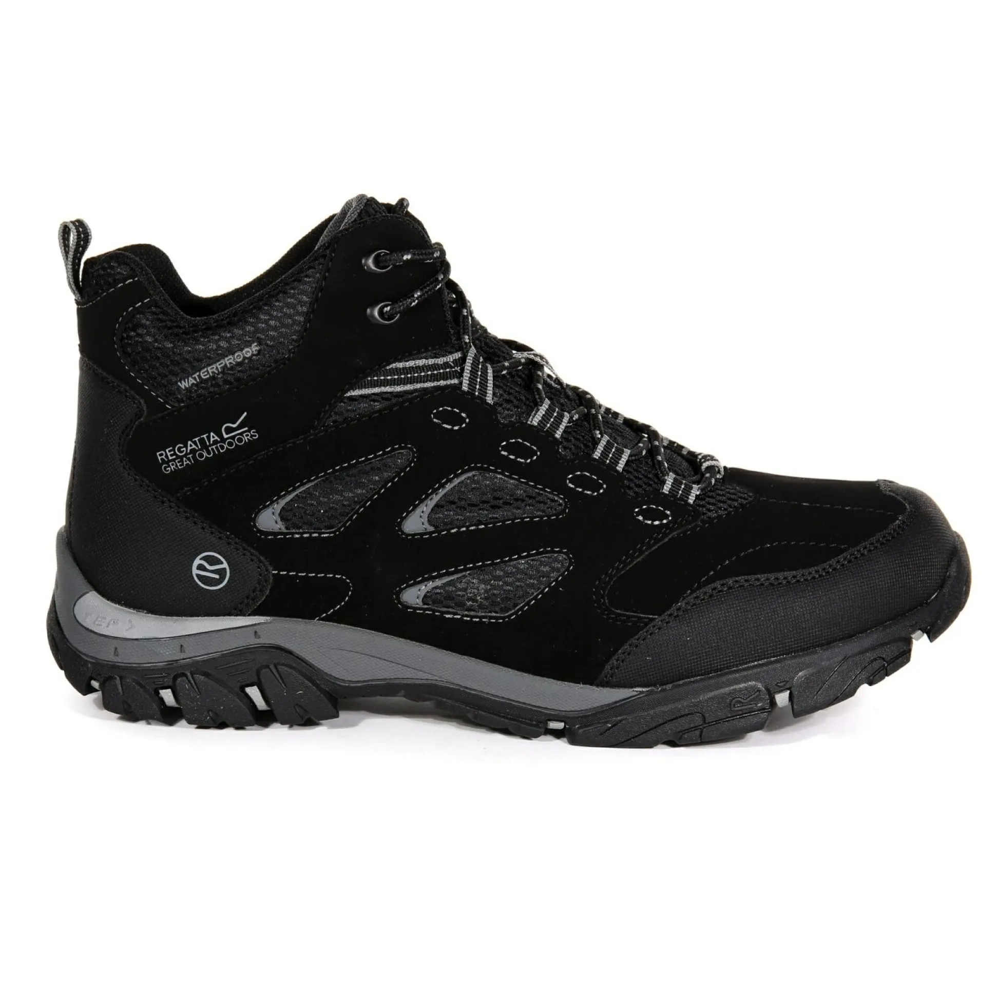 Men's Holcombe Waterproof Mid Walking Boots | Black Granite
