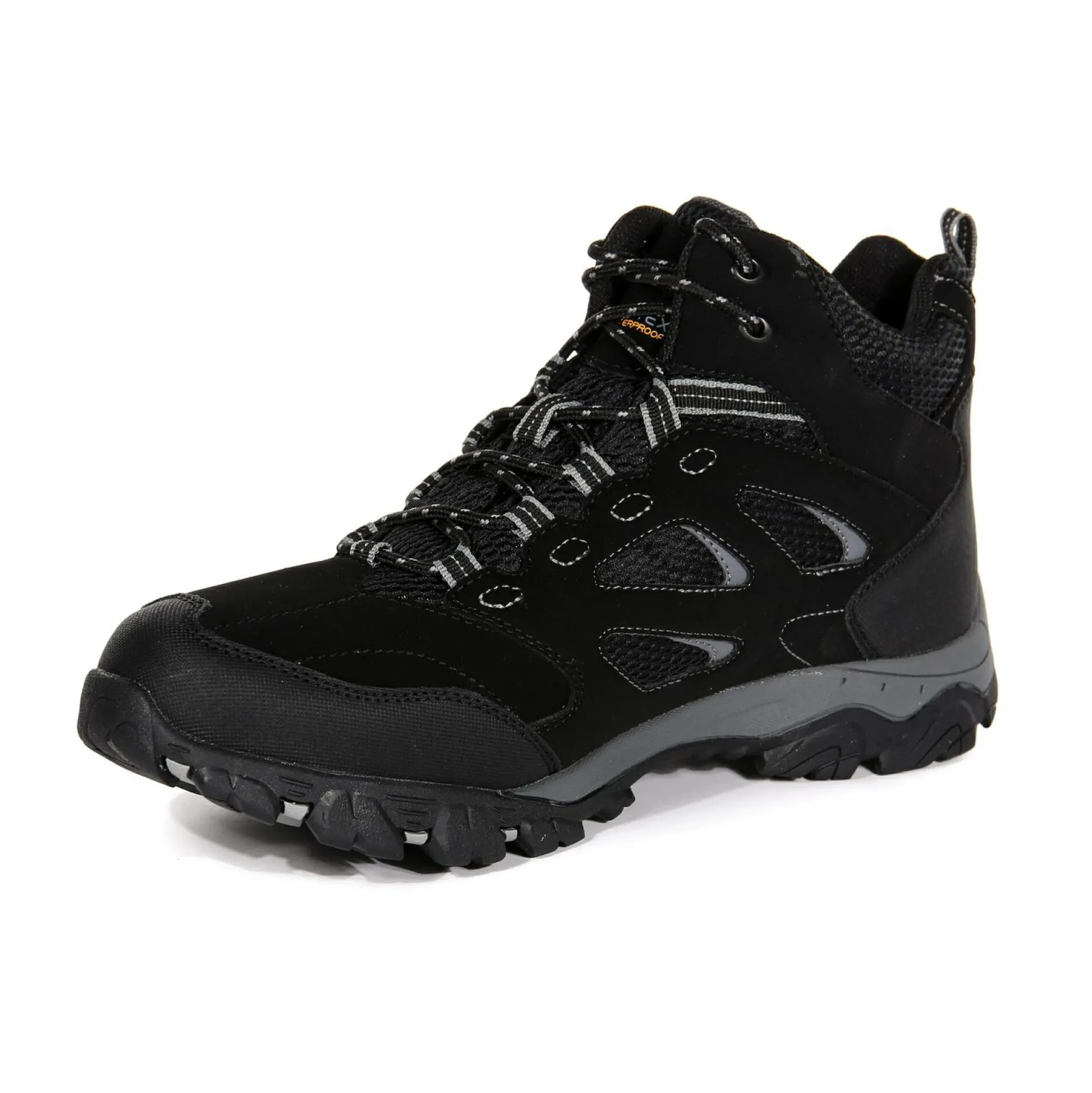 Men's Holcombe Waterproof Mid Walking Boots | Black Granite