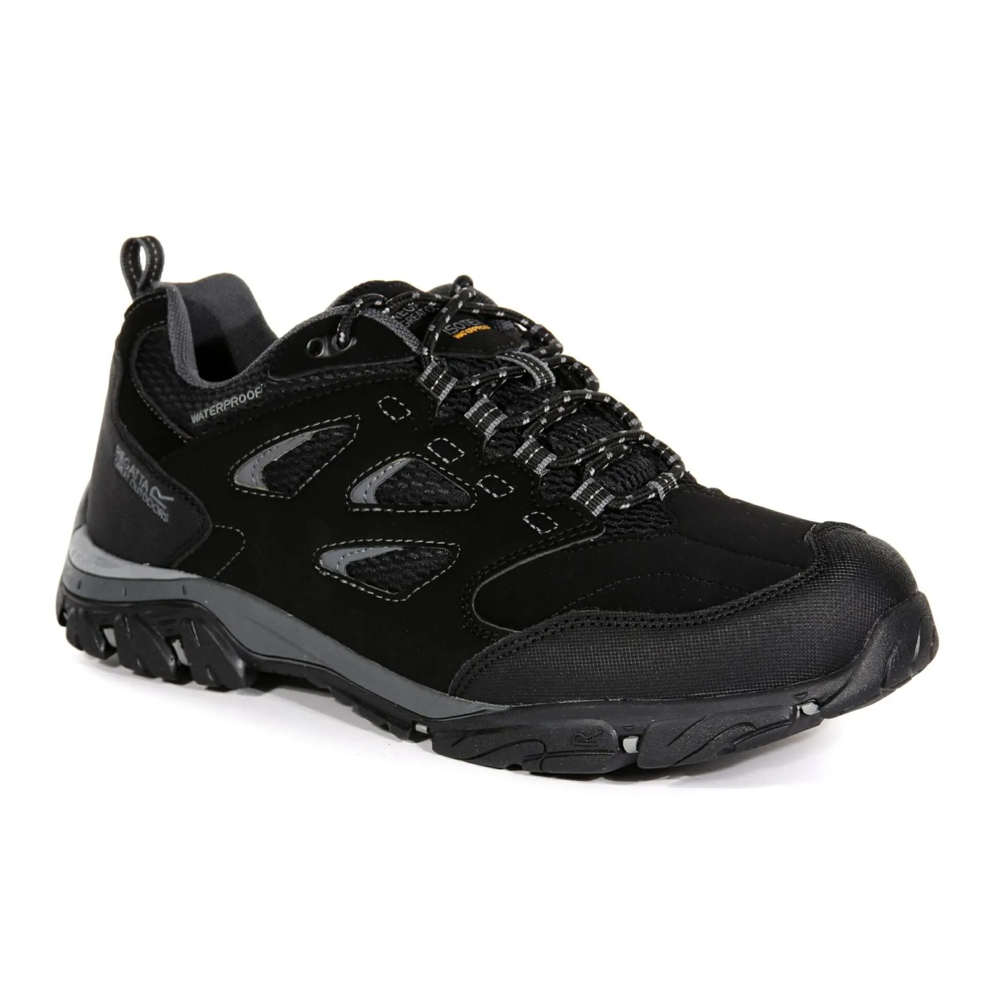 Men's Holcombe Waterproof Low Walking Shoes | Black Granite
