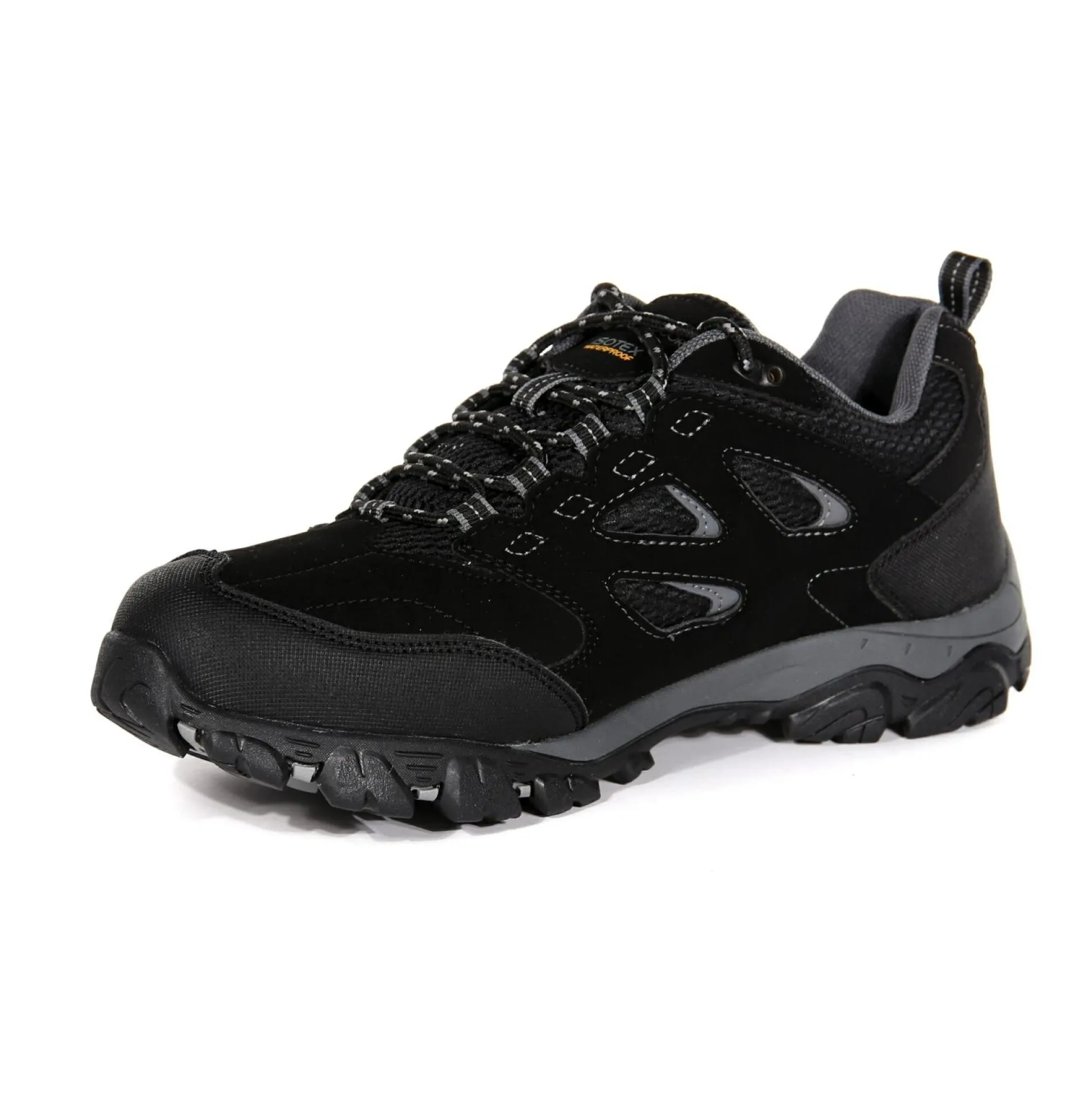 Men's Holcombe Waterproof Low Walking Shoes | Black Granite