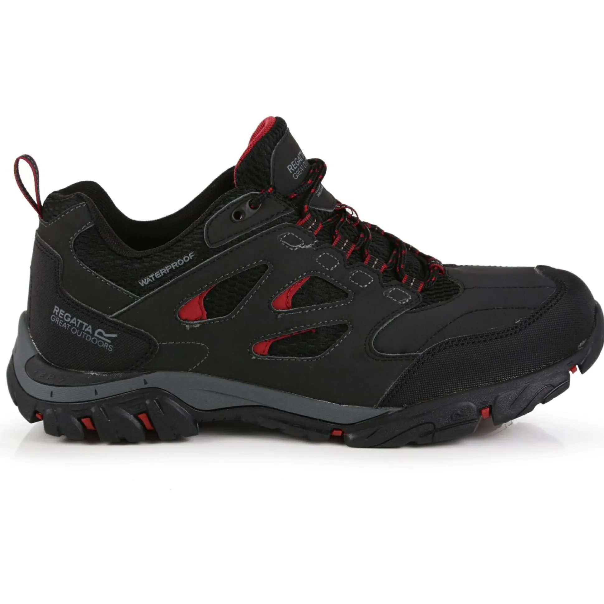 Men's Holcombe Waterproof Low Walking Shoes | Ash Rio Red