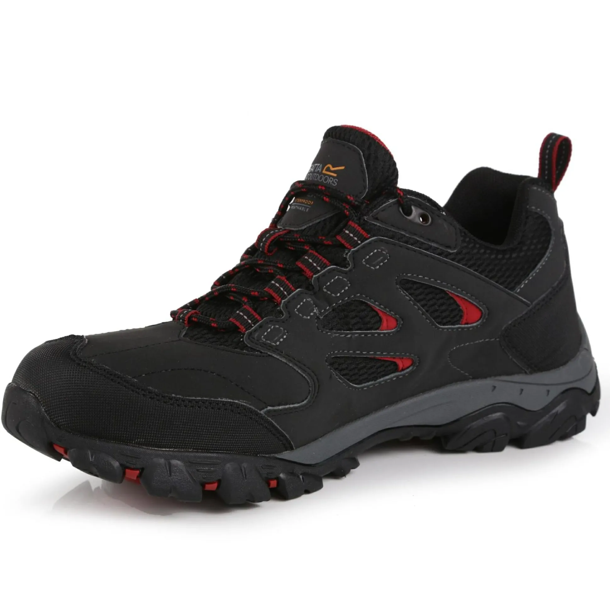 Men's Holcombe Waterproof Low Walking Shoes | Ash Rio Red