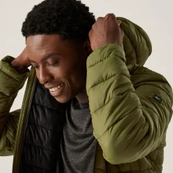 Men's Hooded Marizion Padded Jacket | Nephrite Green Black