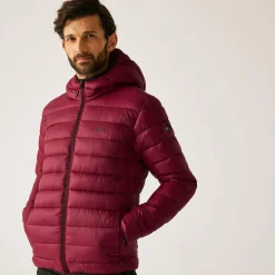 Men's Hooded Marizion Padded Jacket | Dark Maroon