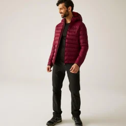 Men's Hooded Marizion Padded Jacket | Dark Maroon