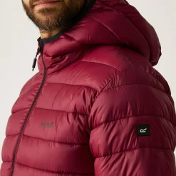 Men's Hooded Marizion Padded Jacket | Dark Maroon