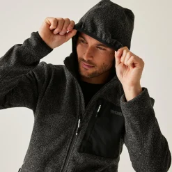 Men's Hooded Newhill Full Zip Fleece | Ash Grey
