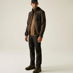 Men's Hooded Newhill Full Zip Fleece | Brown