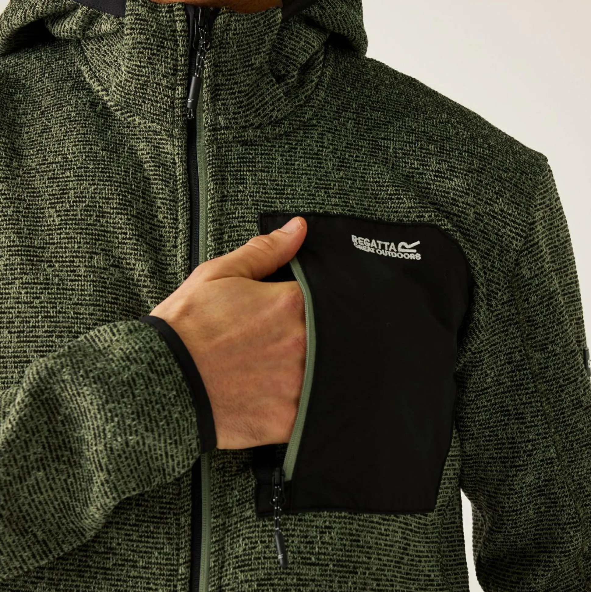 Men's Hooded Newhill Full Zip Fleece | Green