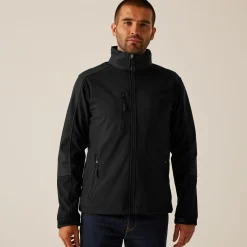 Men's Hydroforce 3 Layer Membrane Hooded Softshell Jacket | Black