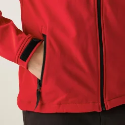 Men's Hydroforce 3 Layer Membrane Hooded Softshell Jacket | Classic Red Black