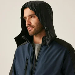 Men's Hydroforce 3 Layer Membrane Hooded Softshell Jacket | Navy
