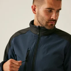 Men's Hydroforce 3 Layer Membrane Hooded Softshell Jacket | Navy