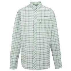 Men's Insect-Repellent Packaway Long Sleeve Shirt | Stone White Check
