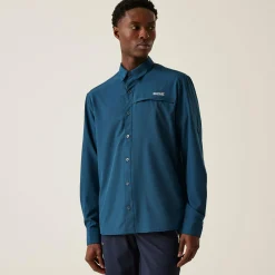 Men's Insect-Repellent Packaway Long Sleeve Shirt | Moonlight Denim