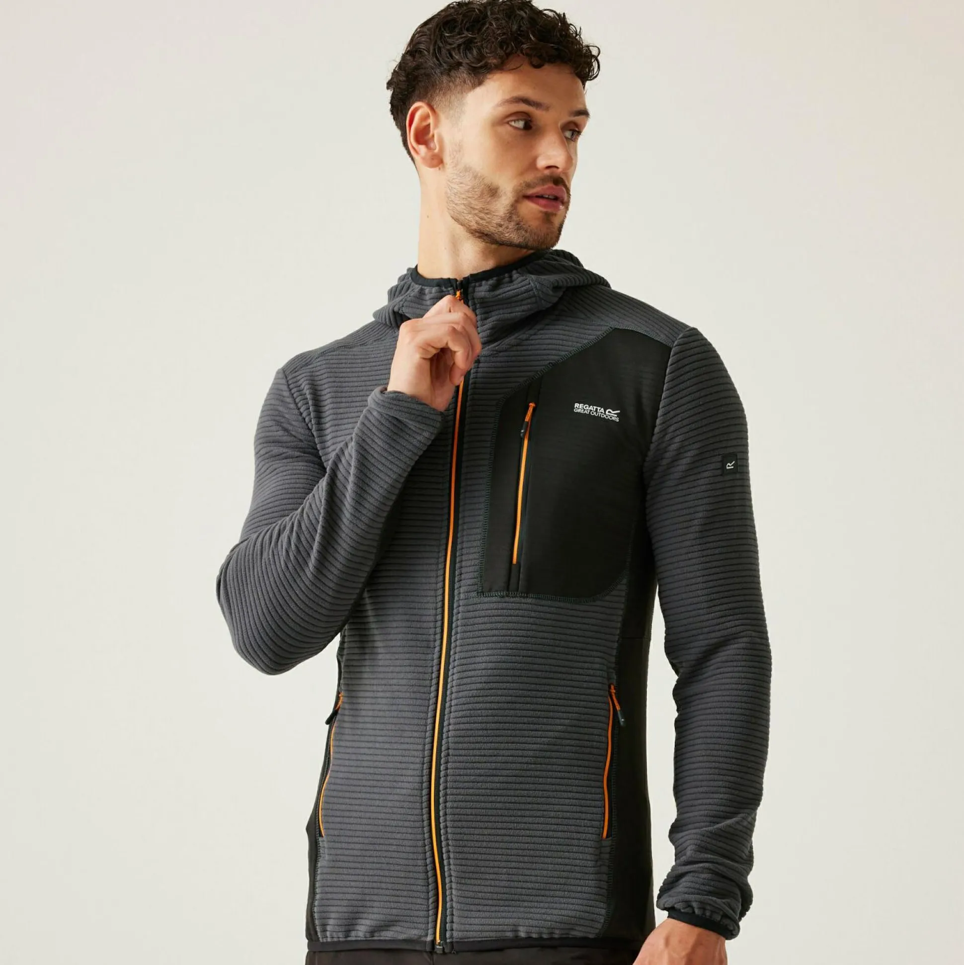 Men's Lakewright Full Zip Fleece | Ash Black