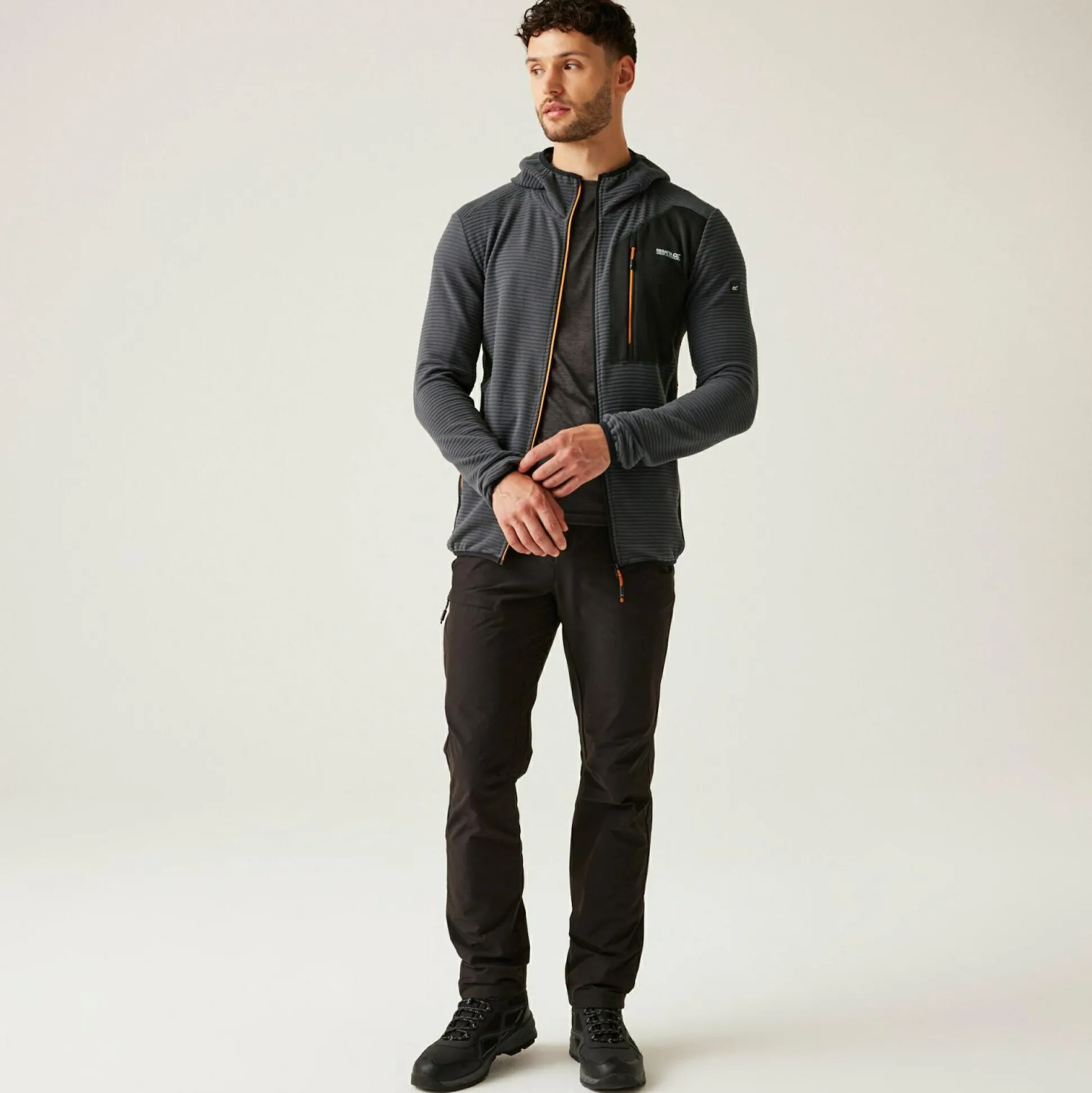 Men's Lakewright Full Zip Fleece | Ash Black