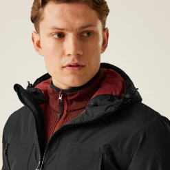 Men's Larrick Waterproof Insulated Jacket | Black Red Ochre