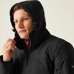 Men's Larrick Waterproof Insulated Jacket | Black Red Ochre