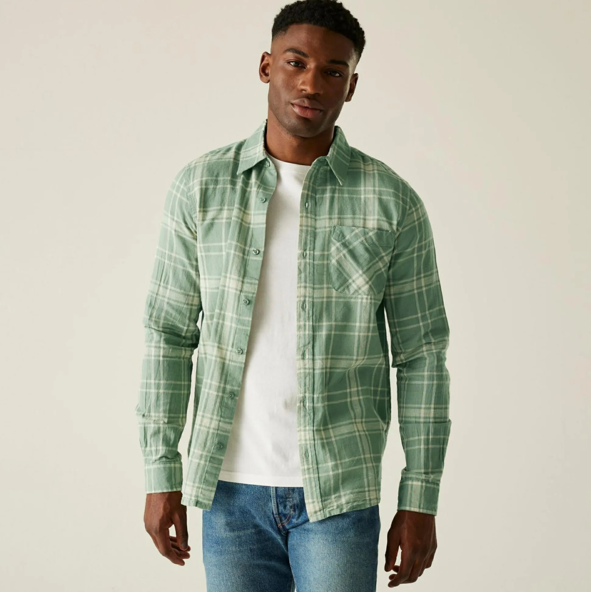 Men's Loran Long Sleeve Shirt | Glacier Check