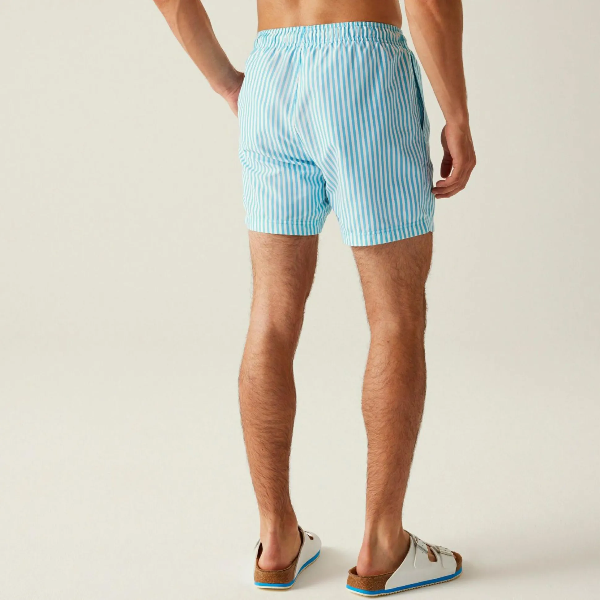 Men's Loras Swim Shorts | Aquarius Blue Stripe