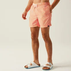 Men's Loras Swim Shorts | Celosia Orange Stripe