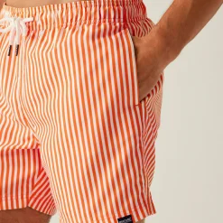 Men's Loras Swim Shorts | Celosia Orange Stripe