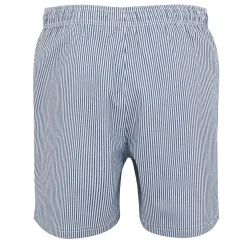 Men's Loras Swim Shorts | Navy Seersucker Stripe