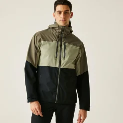 Men's Maland II Waterproof Jacket | Golden Sand Treetop Black