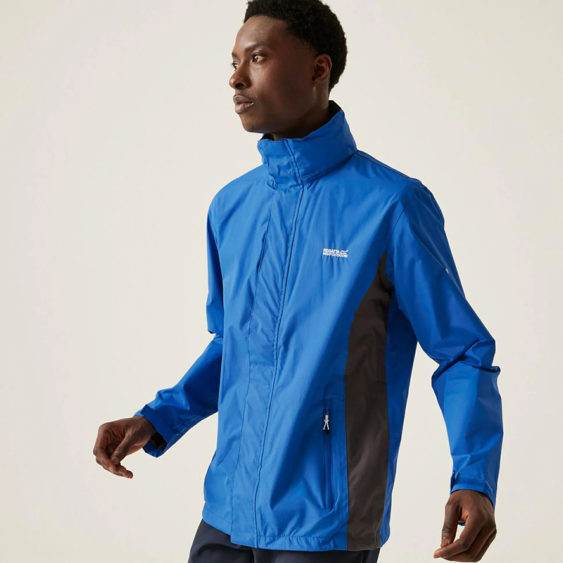 Men's Matt Waterproof Jacket | Oxford Blue Iron