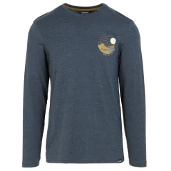 Men's Maylow Long Sleeved T-Shirt | Navy Marl Graphic